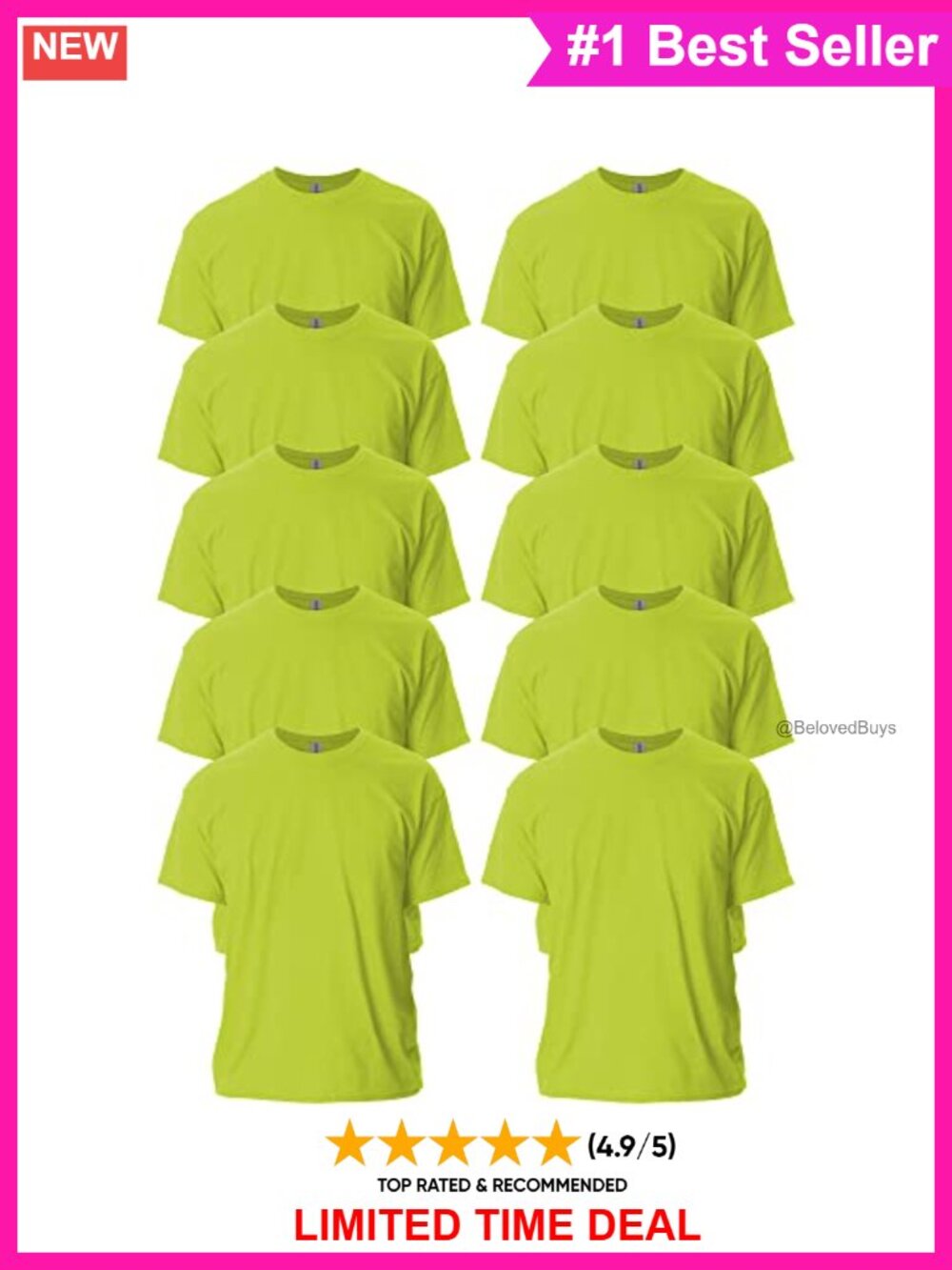 Ultra Cotton Classic Fit Crew Neck Short Sleeve Tee Multipack Everyday Workwear